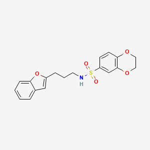 N-(3-(benzofuran-2-yl)propyl)-2,3-dihydrobenzo[b][1,4]dioxine-6-sulfonamide