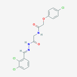 molecular formula C17H14Cl3N3O3 B297618 2-(4-chlorophenoxy)-N-{2-[2-(2,3-dichlorobenzylidene)hydrazino]-2-oxoethyl}acetamide 