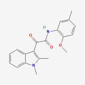 molecular formula C20H20N2O3 B2976183 2-(1,2-dimethyl-1H-indol-3-yl)-N-(2-methoxy-5-methylphenyl)-2-oxoacetamide CAS No. 862831-81-0