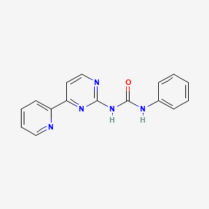 molecular formula C16H13N5O B2976185 N-phenyl-N'-[4-(2-pyridinyl)-2-pyrimidinyl]urea CAS No. 240115-83-7