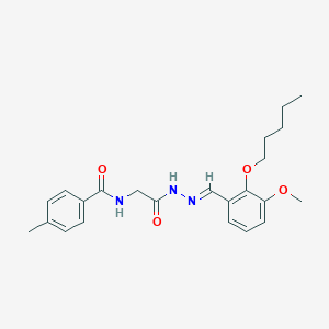 N-(2-{2-[3-methoxy-2-(pentyloxy)benzylidene]hydrazino}-2-oxoethyl)-4-methylbenzamide