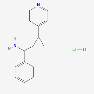 Phenyl-(2-pyridin-4-ylcyclopropyl)methanamine;hydrochloride