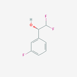 molecular formula C8H7F3O B2976219 (1S)-2,2-Difluoro-1-(3-fluorophenyl)ethanol CAS No. 1821734-28-4