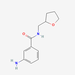 molecular formula C12H16N2O2 B2976230 3-Amino-N-(tetrahydro-2-furanylmethyl)benzamide CAS No. 939228-17-8