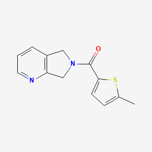 molecular formula C13H12N2OS B2976239 (5-methylthiophen-2-yl)(5H-pyrrolo[3,4-b]pyridin-6(7H)-yl)methanone CAS No. 2189434-83-9
