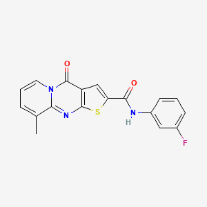 molecular formula C18H12FN3O2S B2976247 N-(3-氟苯基)-9-甲基-4-氧代-4H-吡啶并[1,2-a]噻吩并[2,3-d]嘧啶-2-甲酰胺 CAS No. 690252-40-5