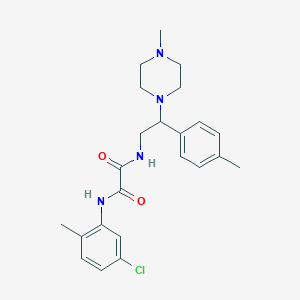 molecular formula C23H29ClN4O2 B2976252 N1-(5-氯-2-甲苯基)-N2-(2-(4-甲基哌嗪-1-基)-2-(对甲苯基)乙基)草酰胺 CAS No. 898452-29-4
