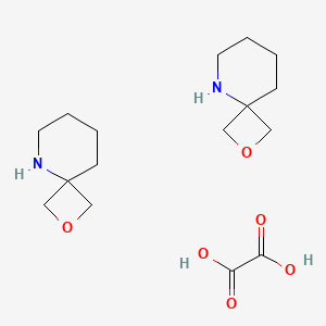 molecular formula C16H28N2O6 B2976254 2-Oxa-5-azaspiro[3,5]nonane oxalate CAS No. 1046153-04-1; 1523571-96-1