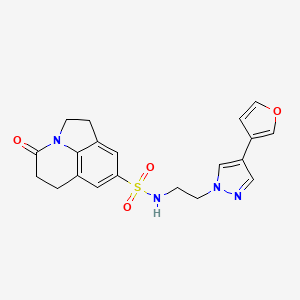 N-(2-(4-(furan-3-yl)-1H-pyrazol-1-yl)ethyl)-4-oxo-2,4,5,6-tetrahydro-1H-pyrrolo[3,2,1-ij]quinoline-8-sulfonamide