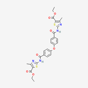 Ethyl 2-[[4-[4-[(5-ethoxycarbonyl-4-methyl-1,3-thiazol-2-yl)carbamoyl]phenoxy]benzoyl]amino]-4-methyl-1,3-thiazole-5-carboxylate