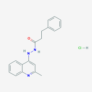 molecular formula C19H20ClN3O B2976275 N'-(2-甲基喹啉-4-基)-3-苯基丙烷酰肼；盐酸盐 CAS No. 2361635-80-3