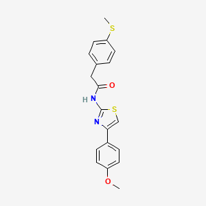 molecular formula C19H18N2O2S2 B2976285 N-(4-(4-methoxyphenyl)thiazol-2-yl)-2-(4-(methylthio)phenyl)acetamide CAS No. 919754-13-5