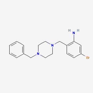 molecular formula C18H22BrN3 B2976287 2-[(4-Benzylpiperazin-1-yl)methyl]-5-bromoaniline CAS No. 1871163-99-3