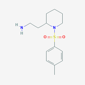 molecular formula C14H22N2O2S B2976289 2-(1-Tosylpiperidin-2-yl)ethanamine CAS No. 1018257-44-7