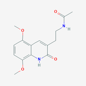 molecular formula C15H18N2O4 B2976297 N-(2-(5,8-dimethoxy-2-oxo-1,2-dihydroquinolin-3-yl)ethyl)acetamide CAS No. 851403-83-3
