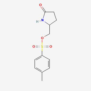 molecular formula C12H15NO4S B2976298 (5-氧代吡咯烷-2-基)甲基 4-甲基苯磺酸酯 CAS No. 98243-59-5