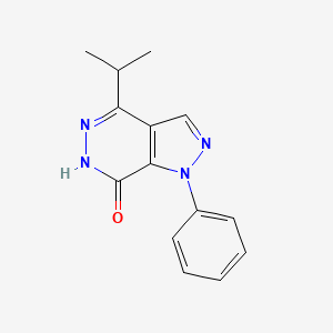 molecular formula C14H14N4O B2976311 4-异丙基-1-苯基-1,6-二氢-7H-吡唑并[3,4-d]嘧啶-7-酮 CAS No. 1105196-52-8