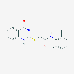 molecular formula C18H17N3O2S B297632 N-(2,6-dimethylphenyl)-2-[(4-oxo-1H-quinazolin-2-yl)sulfanyl]acetamide 