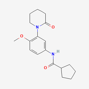 N-(4-methoxy-3-(2-oxopiperidin-1-yl)phenyl)cyclopentanecarboxamide
