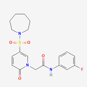 2-(5-(azepan-1-ylsulfonyl)-2-oxopyridin-1(2H)-yl)-N-(3-fluorophenyl)acetamide