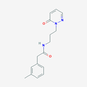 molecular formula C16H19N3O2 B2976339 N-(3-(6-oxopyridazin-1(6H)-yl)propyl)-2-(m-tolyl)acetamide CAS No. 1209077-88-2