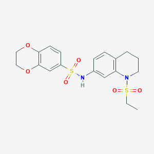 N-(1-(ethylsulfonyl)-1,2,3,4-tetrahydroquinolin-7-yl)-2,3-dihydrobenzo[b][1,4]dioxine-6-sulfonamide
