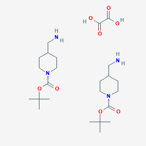 Tert-butyl 4-(aminomethyl)piperidine-1-carboxylate;oxalic acid