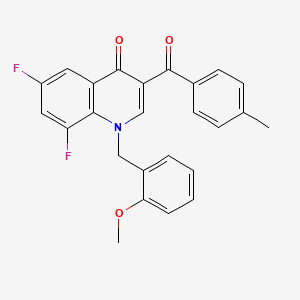6,8-Difluoro-1-[(2-methoxyphenyl)methyl]-3-(4-methylbenzoyl)quinolin-4-one