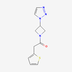 1-(3-(1H-1,2,3-triazol-1-yl)azetidin-1-yl)-2-(thiophen-2-yl)ethanone