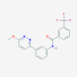 molecular formula C19H14F3N3O2 B2976364 N-[3-(6-甲氧基嘧啶并-3-基)苯基]-3-(三氟甲基)苯甲酰胺 CAS No. 922614-17-3
