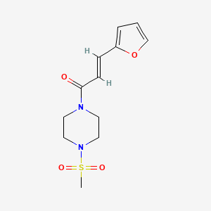 molecular formula C12H16N2O4S B2976371 (E)-3-(furan-2-yl)-1-(4-(methylsulfonyl)piperazin-1-yl)prop-2-en-1-one CAS No. 1203440-47-4