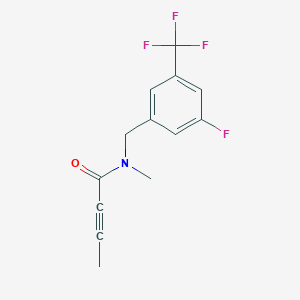 molecular formula C13H11F4NO B2976372 N-[[3-Fluoro-5-(trifluoromethyl)phenyl]methyl]-N-methylbut-2-ynamide CAS No. 2411240-56-5