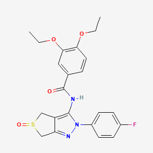 3,4-diethoxy-N-[2-(4-fluorophenyl)-5-oxo-4,6-dihydrothieno[3,4-c]pyrazol-3-yl]benzamide