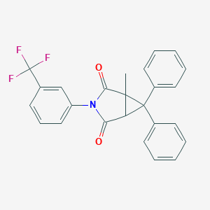molecular formula C25H18F3NO2 B297638 1-Methyl-6,6-diphenyl-3-[3-(trifluoromethyl)phenyl]-3-azabicyclo[3.1.0]hexane-2,4-dione 