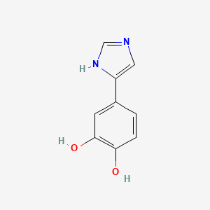 molecular formula C9H8N2O2 B2976398 4-(1H-Imidazol-5-yl)benzene-1,2-diol CAS No. 1260830-57-6