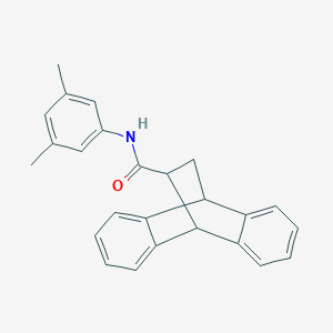 molecular formula C25H23NO B297640 N-(3,5-dimethylphenyl)tetracyclo[6.6.2.0~2,7~.0~9,14~]hexadeca-2,4,6,9,11,13-hexaene-15-carboxamide 