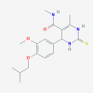 molecular formula C18H25N3O3S B297641 4-(4-isobutoxy-3-methoxyphenyl)-N,6-dimethyl-2-thioxo-1,2,3,4-tetrahydro-5-pyrimidinecarboxamide 