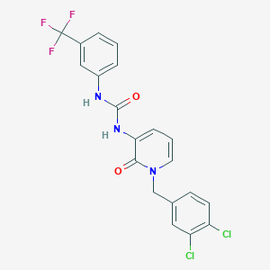 1-[1-[(3,4-Dichlorophenyl)methyl]-2-oxopyridin-3-yl]-3-[3-(trifluoromethyl)phenyl]urea