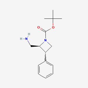 Tert-butyl (2S,3S)-2-(aminomethyl)-3-phenylazetidine-1-carboxylate