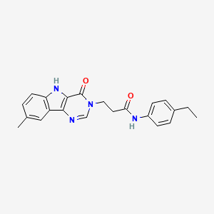 N-(4-ethylphenyl)-3-(8-methyl-4-oxo-4,5-dihydro-3H-pyrimido[5,4-b]indol-3-yl)propanamide
