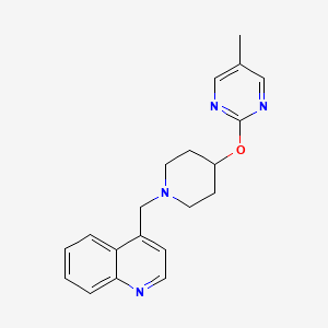 4-[[4-(5-Methylpyrimidin-2-yl)oxypiperidin-1-yl]methyl]quinoline