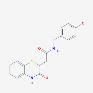 N-[(4-methoxyphenyl)methyl]-2-(3-oxo-3,4-dihydro-2H-1,4-benzothiazin-2-yl)acetamide