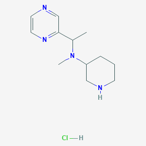 B2976427 N-Methyl-N-(1-(pyrazin-2-yl)ethyl)piperidin-3-amine hydrochloride CAS No. 1289385-34-7