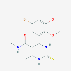 molecular formula C15H18BrN3O3S B297643 4-(5-bromo-2,3-dimethoxyphenyl)-N,6-dimethyl-2-thioxo-1,2,3,4-tetrahydropyrimidine-5-carboxamide 
