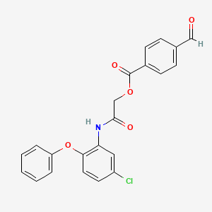 [2-(5-Chloro-2-phenoxyanilino)-2-oxoethyl] 4-formylbenzoate