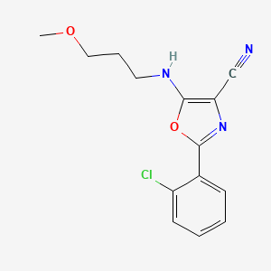 2-(2-Chlorophenyl)-5-((3-methoxypropyl)amino)oxazole-4-carbonitrile