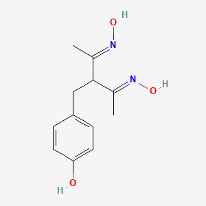 molecular formula C12H16N2O3 B2976433 4-[(3E)-3-(hydroxyimino)-2-[(1E)-1-(hydroxyimino)ethyl]butyl]phenol CAS No. 454473-86-0