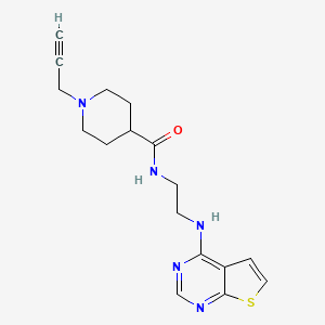 1-(prop-2-yn-1-yl)-N-[2-({thieno[2,3-d]pyrimidin-4-yl}amino)ethyl]piperidine-4-carboxamide