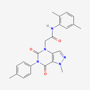 N-(2,5-dimethylphenyl)-2-(1-methyl-5,7-dioxo-6-(p-tolyl)-6,7-dihydro-1H-pyrazolo[4,3-d]pyrimidin-4(5H)-yl)acetamide