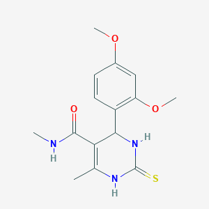 molecular formula C15H19N3O3S B297645 4-(2,4-dimethoxyphenyl)-N,6-dimethyl-2-thioxo-1,2,3,4-tetrahydropyrimidine-5-carboxamide 